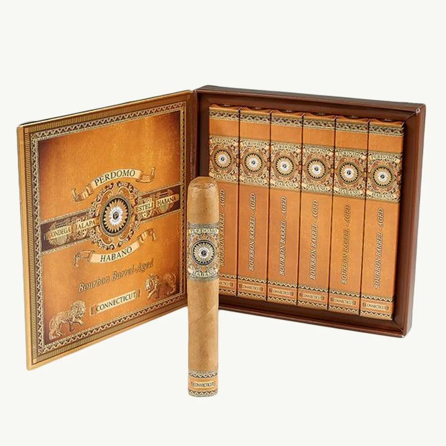 Perdomo Habano Bourbon Barrel-Aged Connecticut Epicure Gift Set